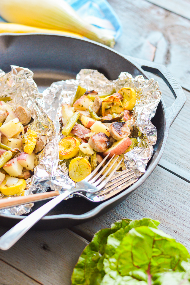 Sausage and Veggie Foil Packet