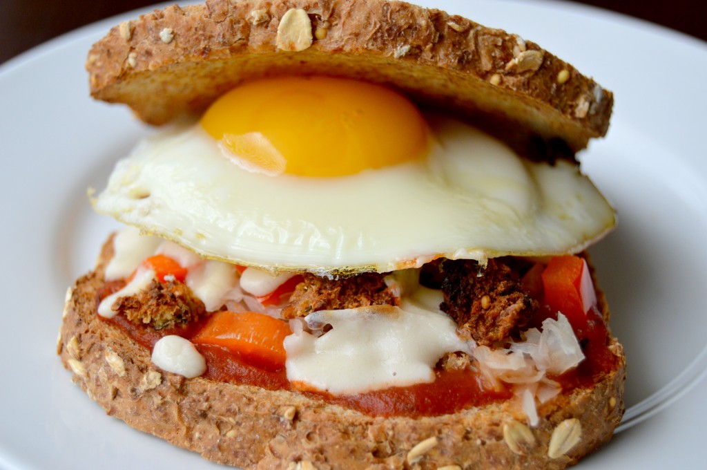 breakfast pizza sandwich 9