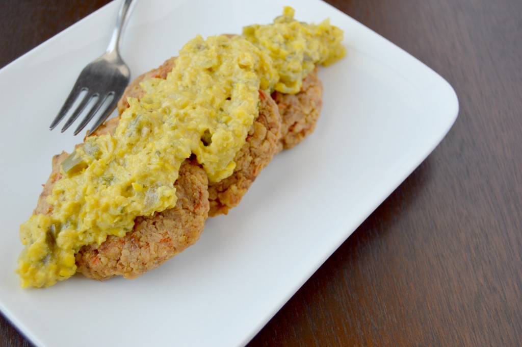 tempeh fritters corn gravy 13