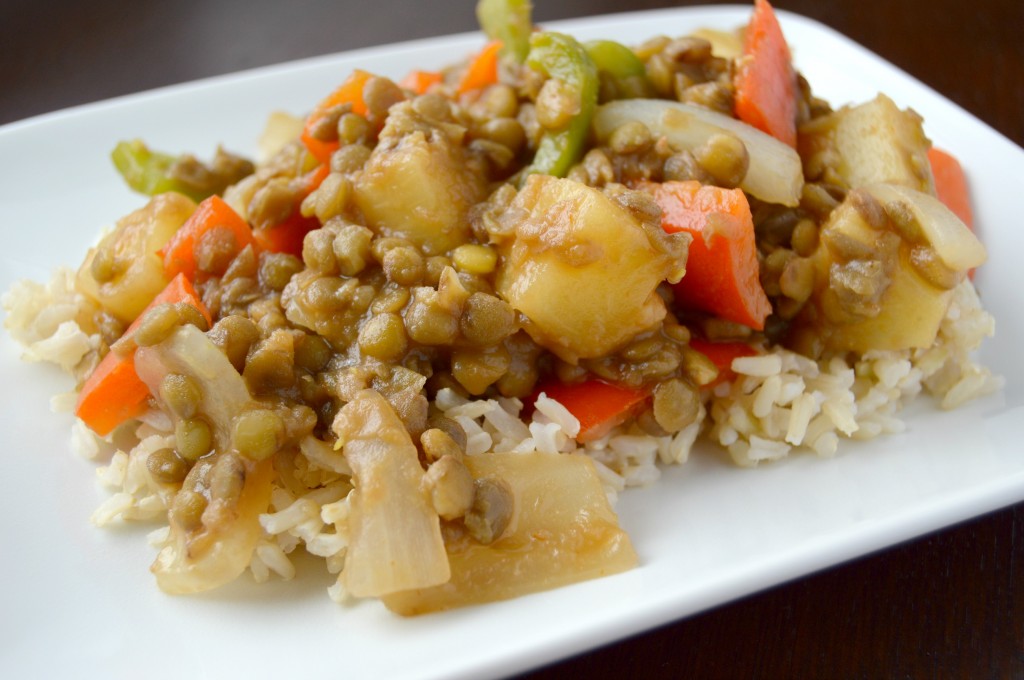 sweet sour lentils 3