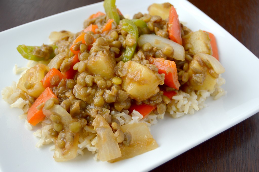 sweet sour lentils 4