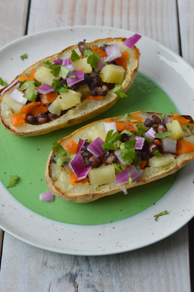 loaded BBQ bean and pineapple potato skins 3