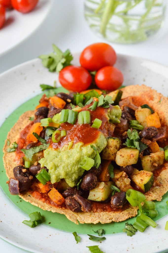 Deconstructed Bean and Veggie Enchilada