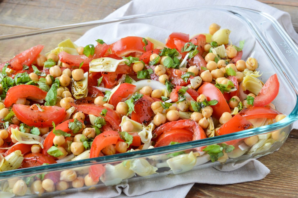 Tomato Artichoke Chickpea Salad