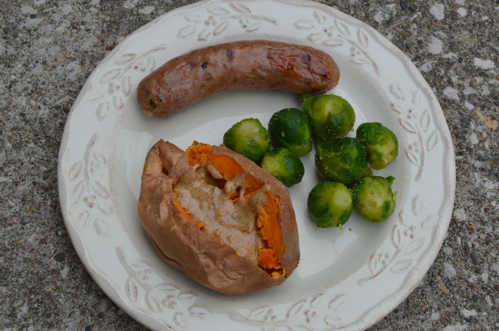 chicken apple sausage potato brussel sprouts