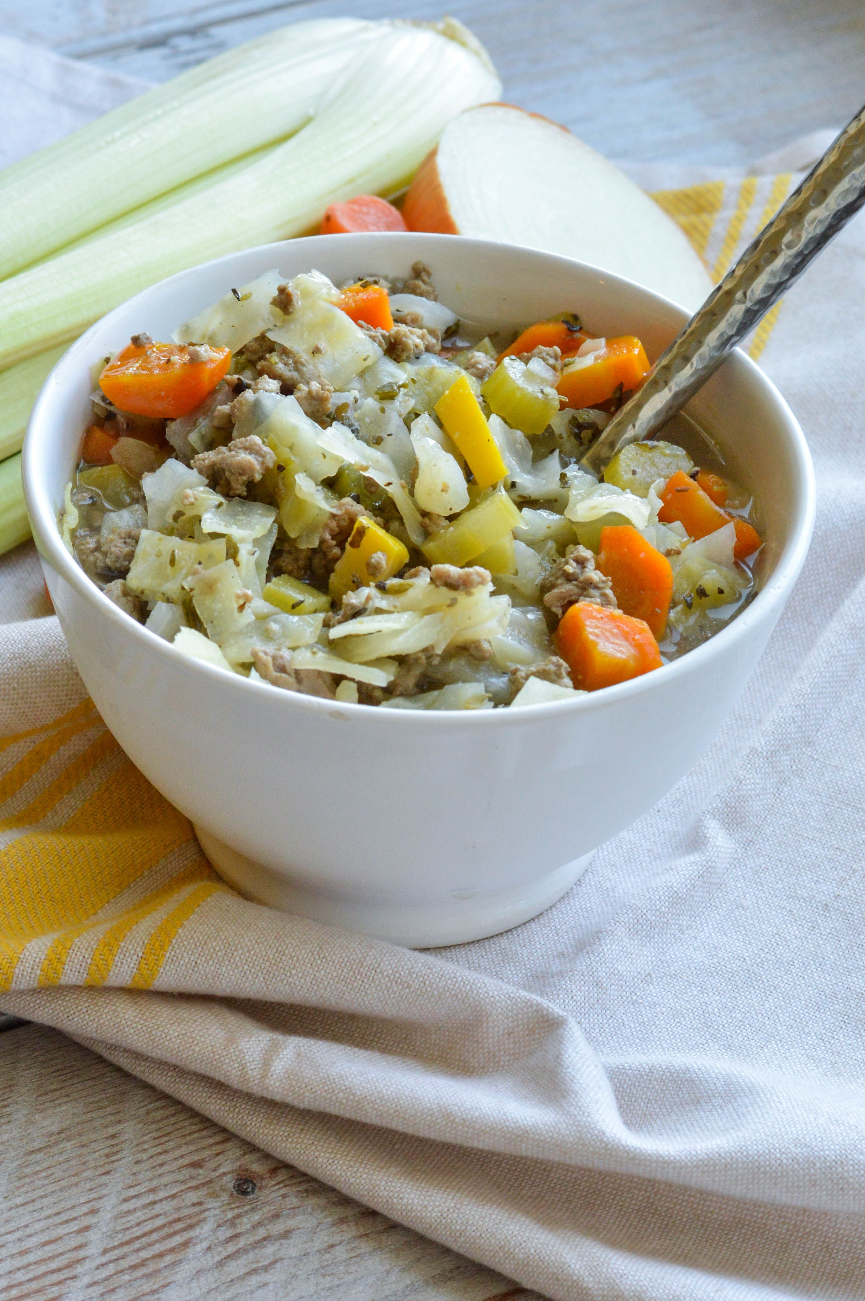 Turkey And Vegetable Cabbage Soup