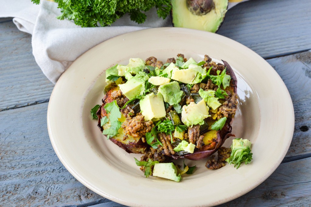 AIP Paleo Taco Stuffed Baked Sweet Potatoes {Gluten-Free, Grain-Free, Nightshade-Free, Dairy-Free}| cleaneatingveggiegirl.com