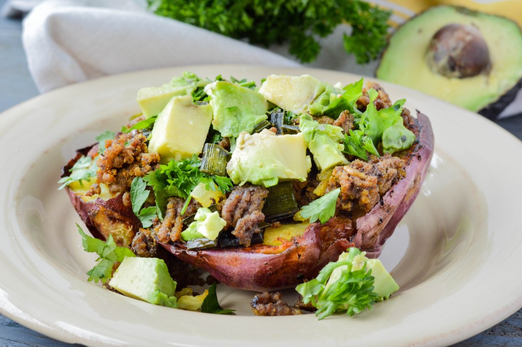 AIP Paleo Taco Stuffed Baked Sweet Potatoes {Gluten-Free, Grain-Free, Nightshade-Free, Dairy-Free}| cleaneatingveggiegirl.com