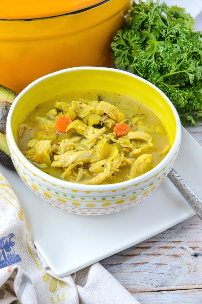 Turmeric Chicken No Noodle Soup {AIP, Paleo, Gluten-Free, Grain-Free, Nightshade-Free, Dairy-Free, Soy-Free, Nut-Free, Egg-Free, Whole 30}| cleaneatingveggiegirl.com