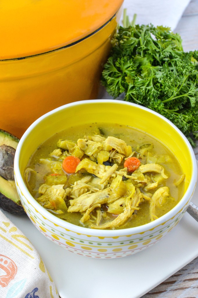 Turmeric Chicken No Noodle Soup {AIP, Paleo, Gluten-Free, Grain-Free, Nightshade-Free, Dairy-Free, Soy-Free, Nut-Free, Egg-Free, Whole 30}| cleaneatingveggiegirl.com