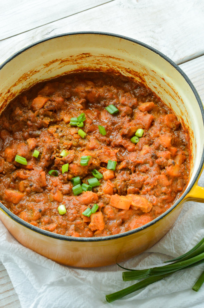 NightshadeFree Chili Stuffed Baked Sweet Potatoes