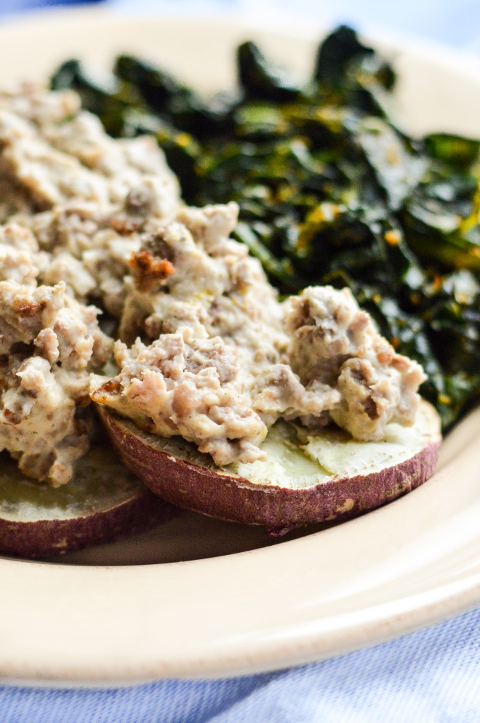 AIP Paleo Sweet Potato Biscuits and Cauliflower Gravy {Gluten-Free, Grain-Free, Dairy-Free, Nightshade-Free} | cleaneatingveggiegirl.com