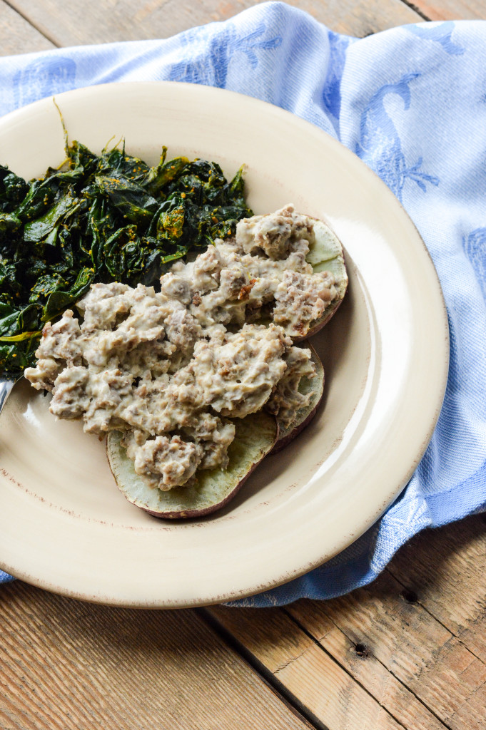 AIP Paleo Sweet Potato Biscuits and Cauliflower Gravy {Gluten-Free, Grain-Free, Dairy-Free, Nightshade-Free} | cleaneatingveggiegirl.com