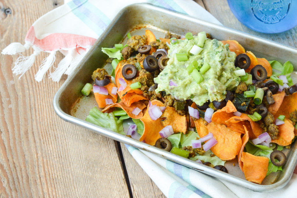 Paleo Nightshade-Free Sweet Potato Chip Nachos {Gluten-Free, Grain-Free, Dairy-Free} | cleaneatingveggiegirl.com