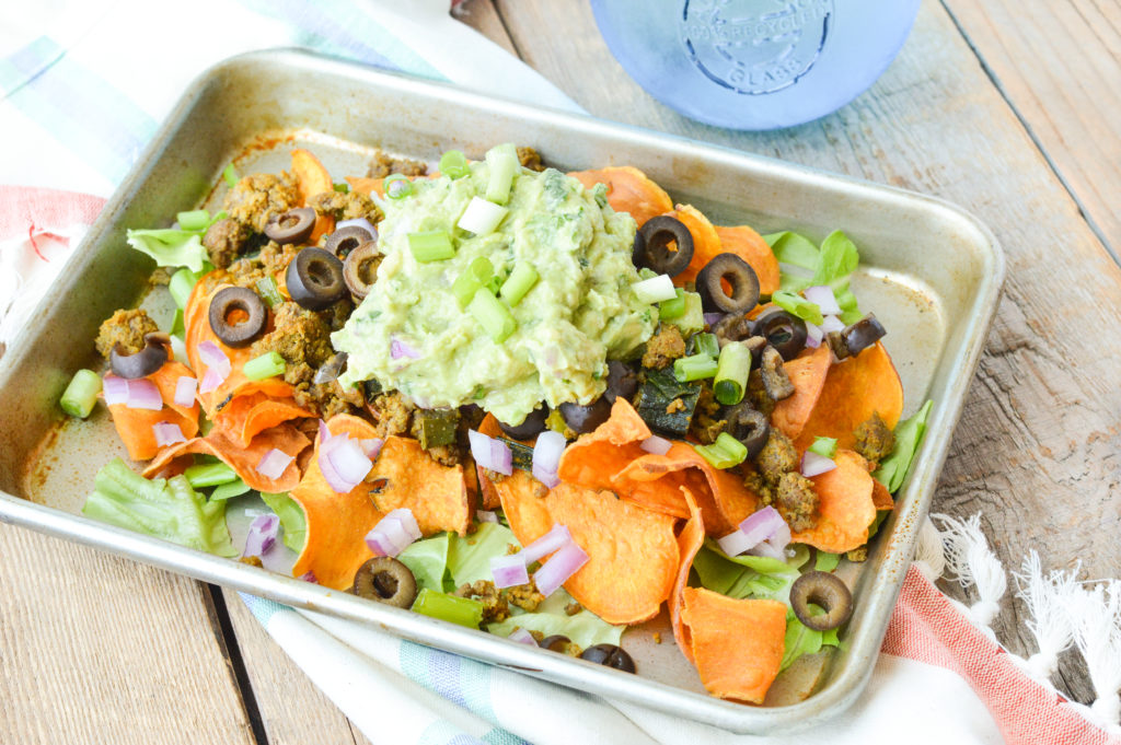 Paleo Nightshade-Free Sweet Potato Chip Nachos {Gluten-Free, Grain-Free, Dairy-Free} | cleaneatingveggiegirl.com