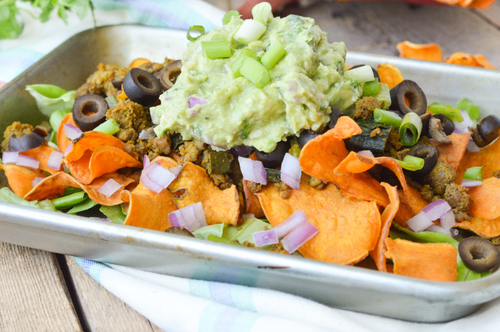 Paleo Nightshade-Free Sweet Potato Chip Nachos {Gluten-Free, Grain-Free, Dairy-Free} | cleaneatingveggiegirl.com