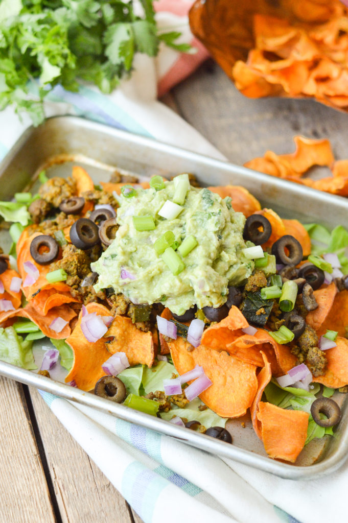 Paleo Nightshade-Free Sweet Potato Chip Nachos {Gluten-Free, Grain-Free, Dairy-Free} | cleaneatingveggiegirl.com