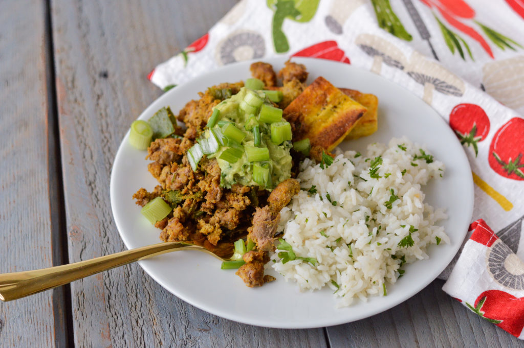 Taco Topped Fried Plantains with Cilantro Lime Rice {Gluten-Free, Dairy-Free, Nightshade-Free} | cleaneatingveggiegirl.com