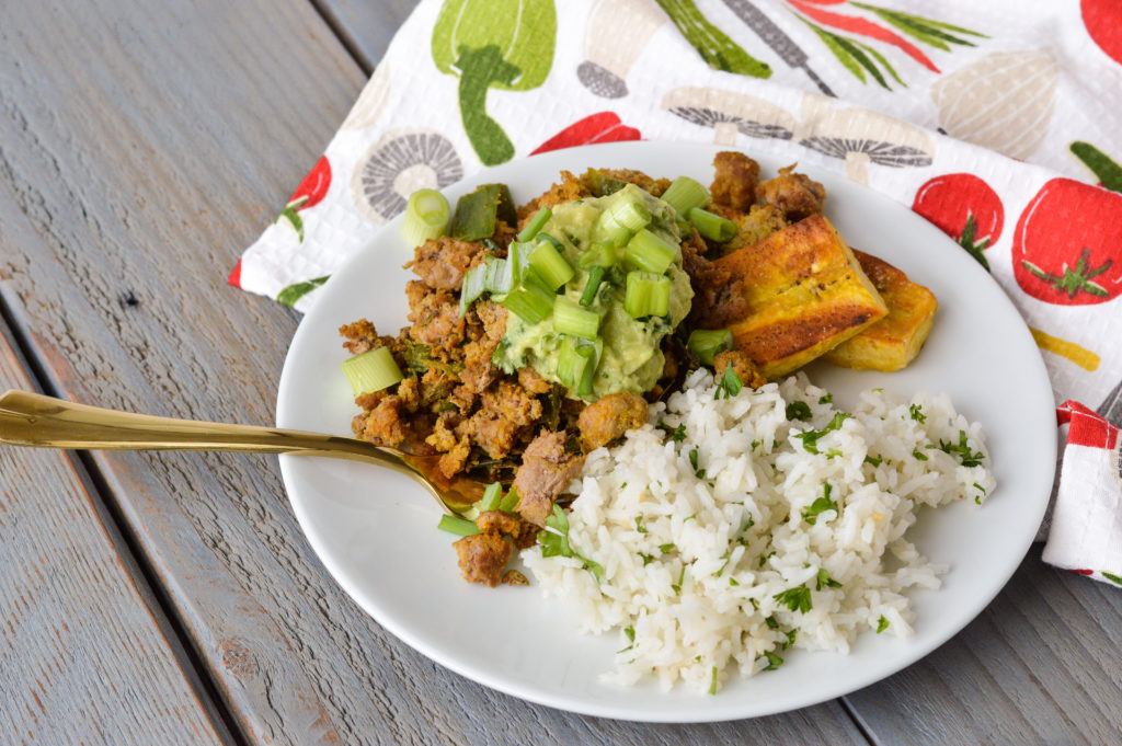 Taco Topped Fried Plantains with Cilantro Lime Rice {Gluten-Free, Dairy-Free, Nightshade-Free} | cleaneatingveggiegirl.com