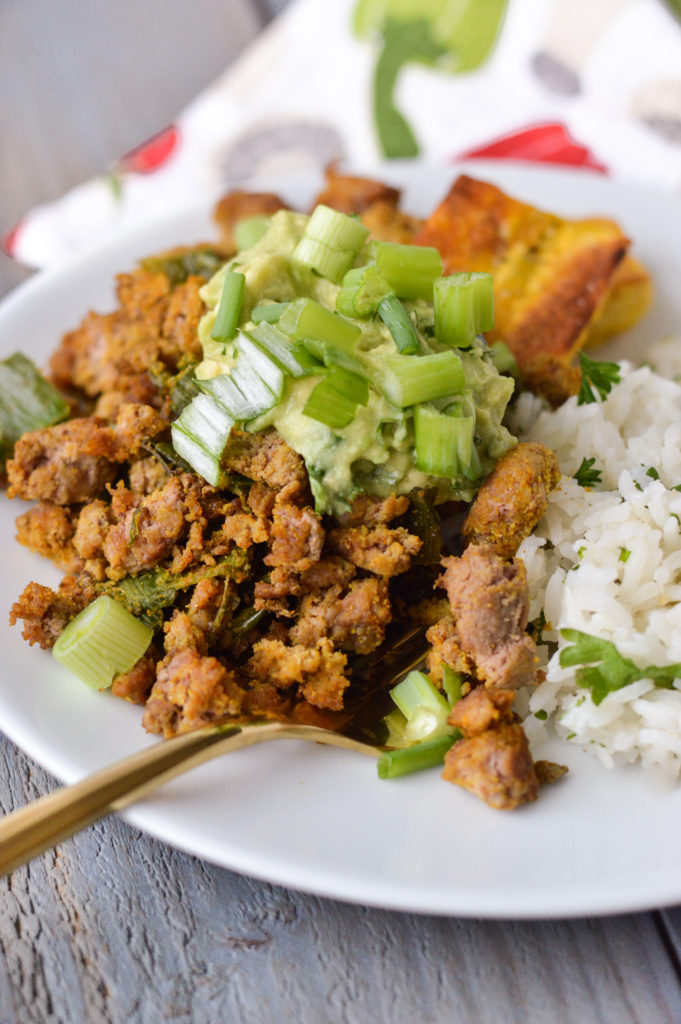 Taco Topped Fried Plantains with Cilantro Lime Rice {Gluten-Free, Dairy-Free, Nightshade-Free} | cleaneatingveggiegirl.com