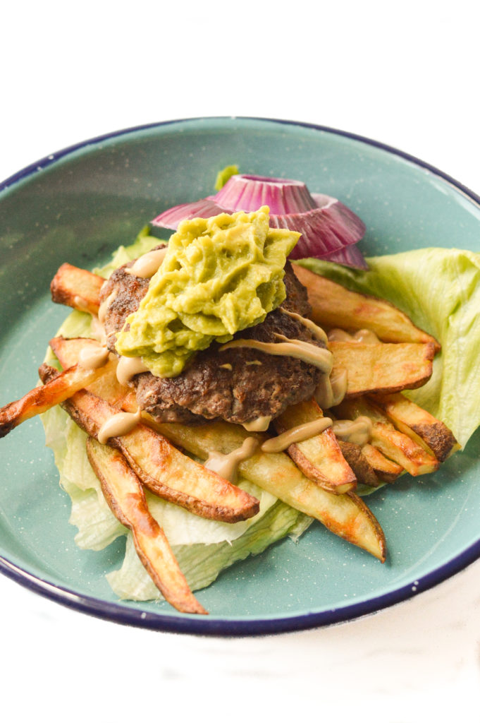 Burger and Fries Bowl {Paleo, Gluten-Free, Grain-Free, Dairy-Free, Soy-Free, Egg-Free, Nut-Free} | cleaneatingveggiegirl.com