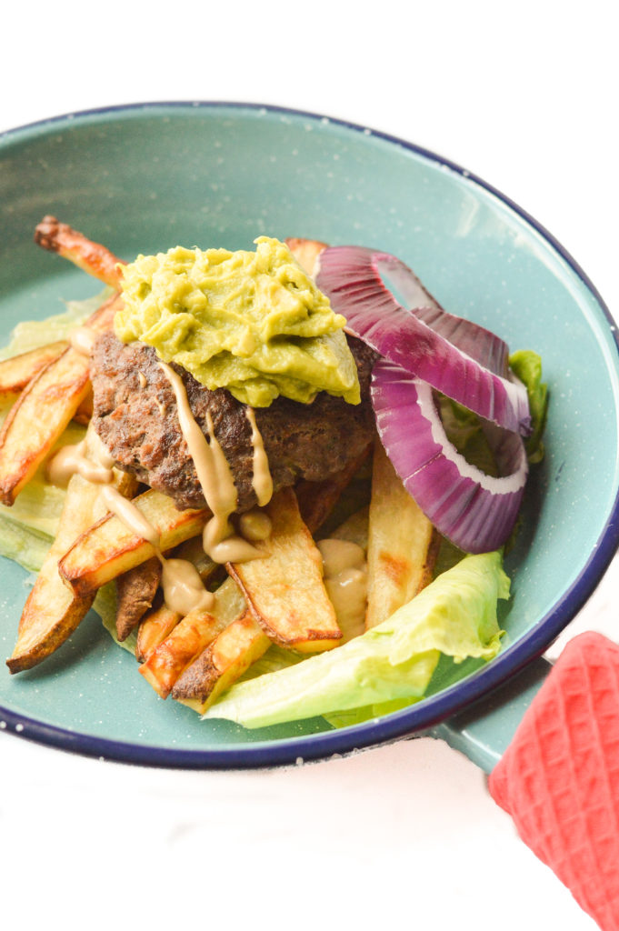 Burger and Fries Bowl {Paleo, Gluten-Free, Grain-Free, Dairy-Free, Soy-Free, Egg-Free, Nut-Free} | cleaneatingveggiegirl.com