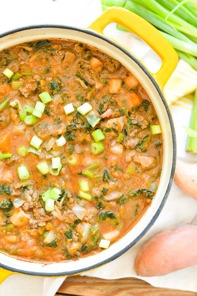 Nightshade-Free Vegetable Beef Soup {AIP Paleo, Gluten-Free, Grain-Free, Dairy-Free, Soy-Free, Whole 30} | cleaneatingveggiegirl.com