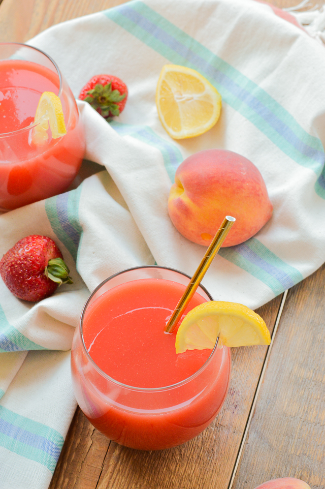 Homemade Strawberry Peach Drinking Vinegar