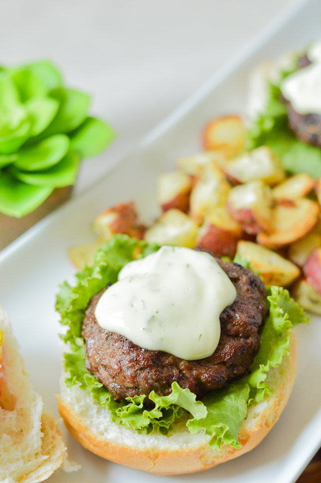 Beef Dill Burgers with Lemon Dill Mayo - Clean Eating ...