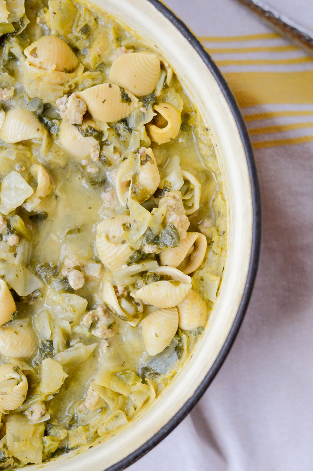 Lemony Kale and Sausage Soup is the perfect gluten-free, dairy-free soup for a cold Fall or Winter night dinner.