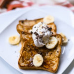 Gluten-Free Banana French Toast for One is a healthy breakfast option that is also vegan-friendly! #glutenfree #frenchtoast #breakfast #vegan