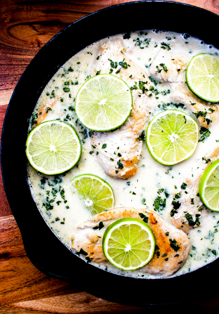 coconut lime chicken dish