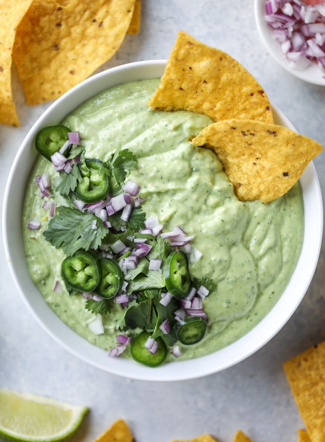 green guacamole salsa