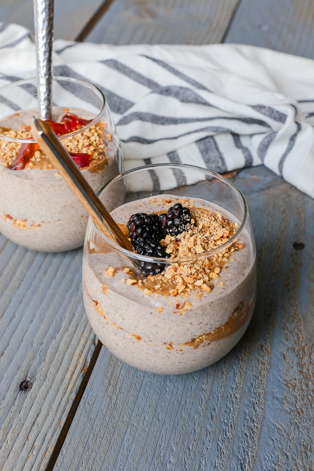 Healthier Paleo and Gluten-Free Creamy Coconut Chia Pudding Dirt Cup Parfaits are perfect for breakfast, as a snack, or for dessert! #glutenfree #Paleo #dairyfree #dirtcup #dessert #breakfast