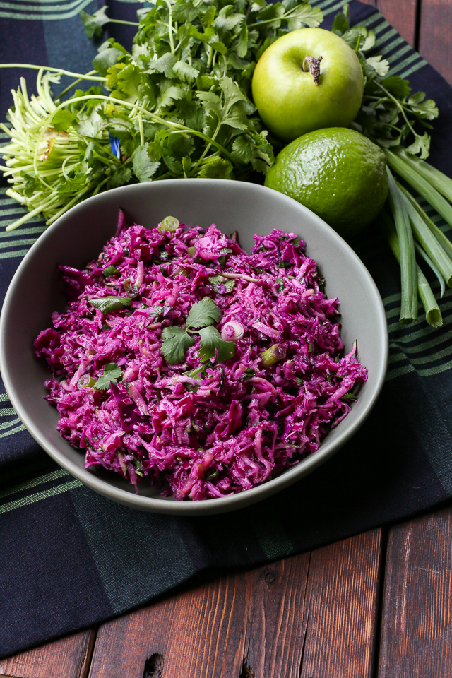 Purple Cabbage Citrus Coleslaw - Self Proclaimed Foodie